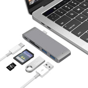Lettore di schede per docking station con splitter da USB-C a HDMI, specifica:, 5 in 1 Gray, 5 in 1 Silver, 6 in 1 Gray, 6 in 1 Silver