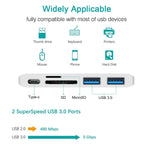 Lettore di schede per docking station con splitter da USB-C a HDMI, specifica:, 5 in 1 Gray, 5 in 1 Silver, 6 in 1 Gray, 6 in 1 Silver