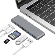 Lettore di schede per docking station con splitter da USB-C a HDMI, specifica:, 5 in 1 Gray, 5 in 1 Silver, 6 in 1 Gray, 6 in 1 Silver