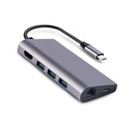Docking station 8 in 1 USB-C con HDMI, RJ45 e 3 USB 3.0