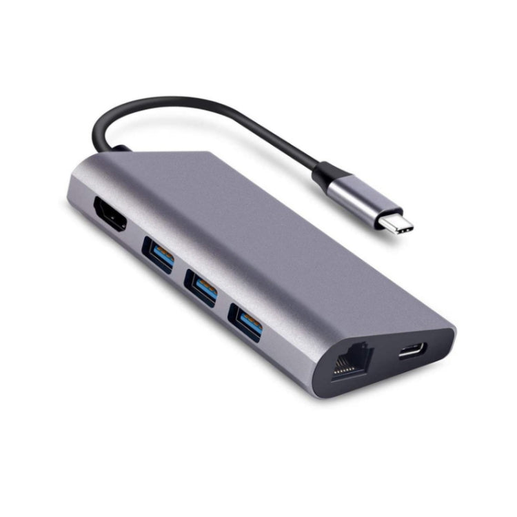 Docking station 8 in 1 USB-C con HDMI, RJ45 e 3 USB 3.0