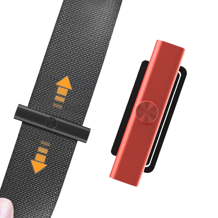 Supporto per cintura di sicurezza per auto Regolatore di gioco del limitatore antiscivolo, Metal Deep Gray, Metal Red, Metal Silver
