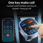 QC3.0 Trasmettitore FM per auto con lettore MP3 Bluetooth per auto a ricarica rapida, QC3.0 Fast Charge