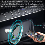 Convertitore audio wireless per lettore musicale con ricevitore Bluetooth per auto, Black