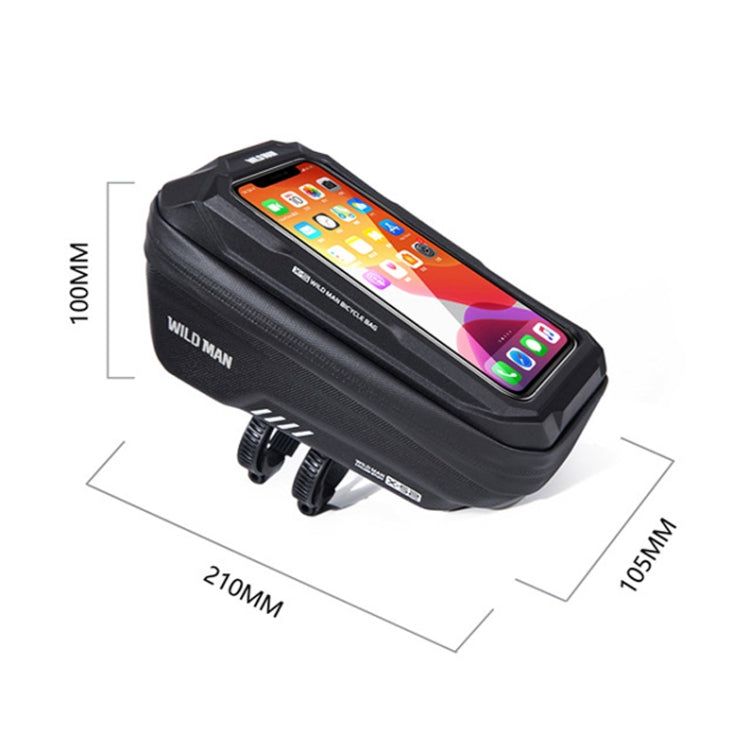 WILD MAN XS2 Borsa da bicicletta antipioggia da ciclismo con guscio rigido in EVA da 1 litro, XS2 (Black), XS2 (Black Red)