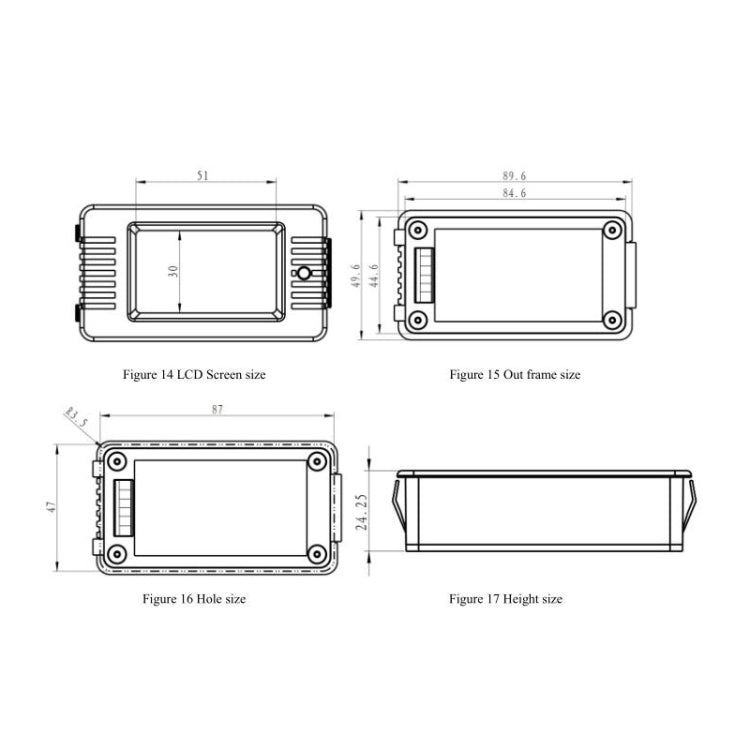 Tester batteria DC 0-200V PZEM-013 e PZEM-015 con shunt