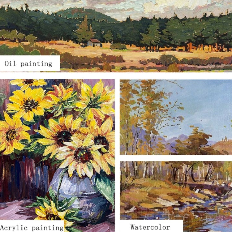 24 in 1 set di borse portaoggetti in tela con pennelli in lana di nylon per pittura a olio, guazzo, acquerello, 24 In 1 Oil Painting