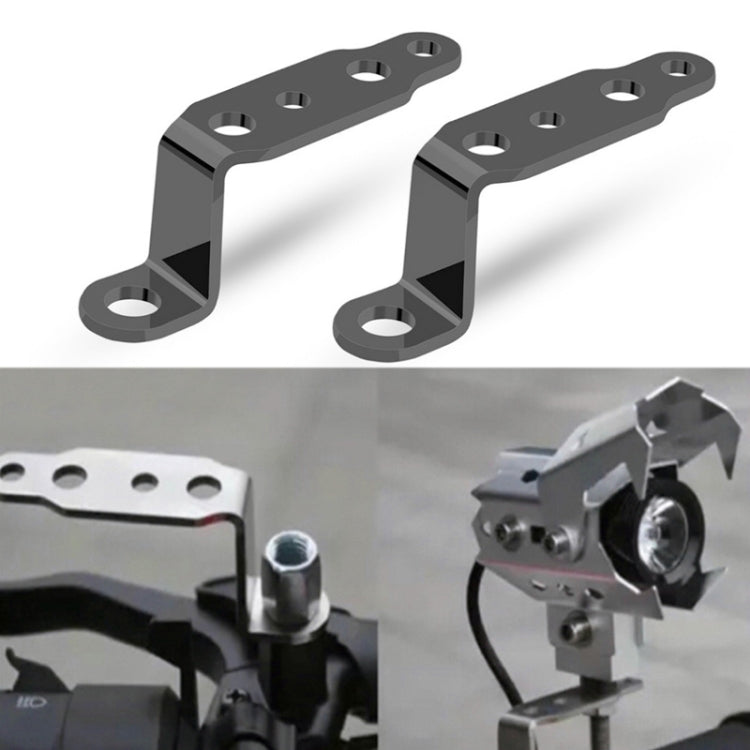 Accessori per la modifica di moto multifunzione da 2 pezzi Staffa per lampada specchietto retrovisore, Black, Blue, Red, Gold, Silver, Orange