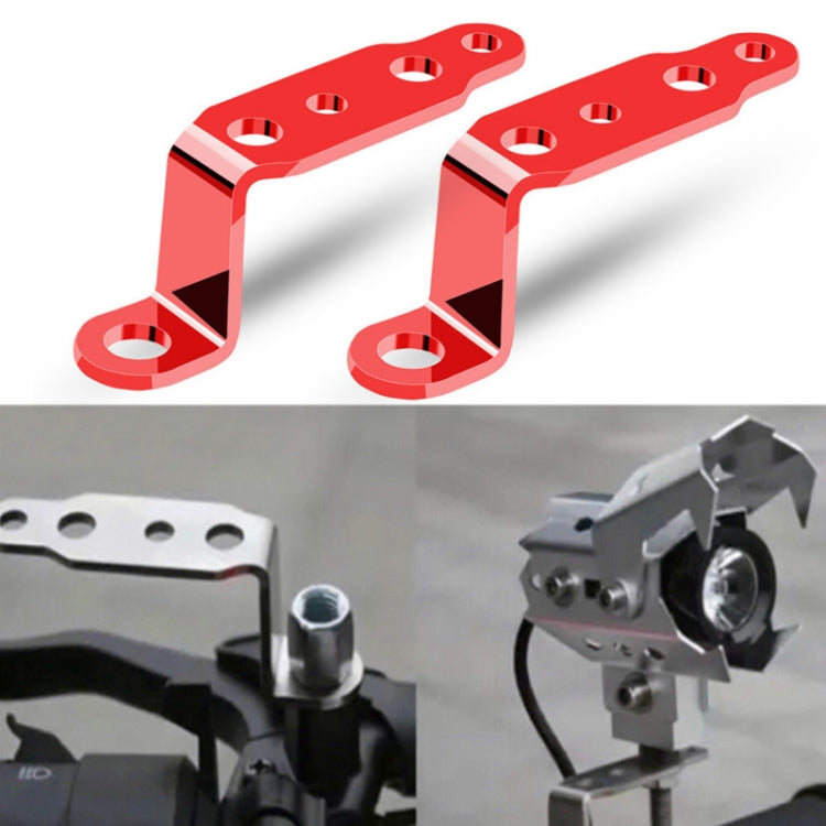 Accessori per la modifica di moto multifunzione da 2 pezzi Staffa per lampada specchietto retrovisore, Black, Blue, Red, Gold, Silver, Orange