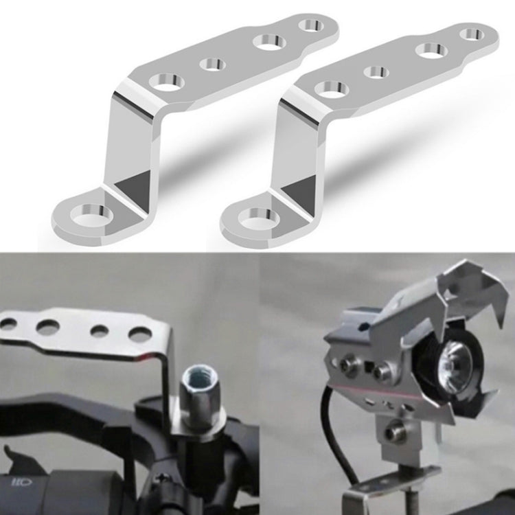 Accessori per la modifica di moto multifunzione da 2 pezzi Staffa per lampada specchietto retrovisore, Black, Blue, Red, Gold, Silver, Orange