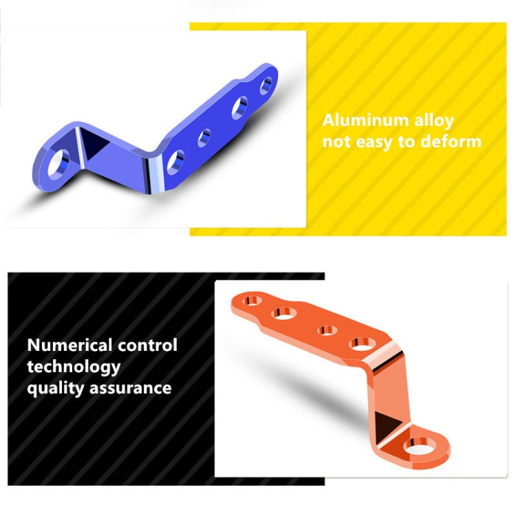 Accessori per la modifica di moto multifunzione da 2 pezzi Staffa per lampada specchietto retrovisore, Black, Blue, Red, Gold, Silver, Orange