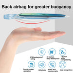 Borsa impermeabile per cellulare con airbag galleggiante a vita piccola Borsa impermeabile per cellulare in TPU, White, Green, Blue, Pink, Black, Smog Blue