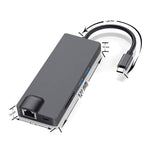 Docking station 8 in 1 da tipo C a HDMI + VAG Gigabit RJ45 + USB 3.0