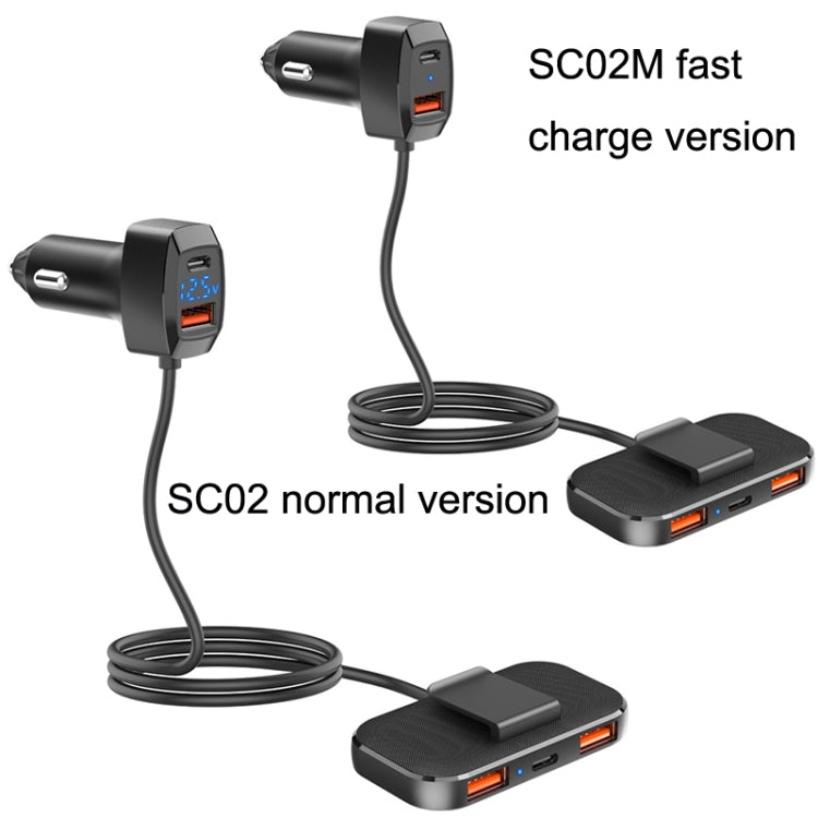 Caricabatteria per auto a ricarica rapida per telefono cellulare 5 in 1, SC02M, SC02