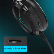 LANGTU M8 Computer Phone Game Cuffie cablate con microfono, lunghezza cavo: 1,5 m