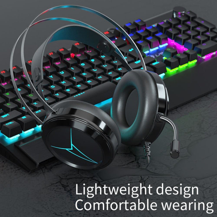 LANGTU M8 Computer Phone Game Cuffie cablate con microfono, lunghezza cavo: 1,5 m
