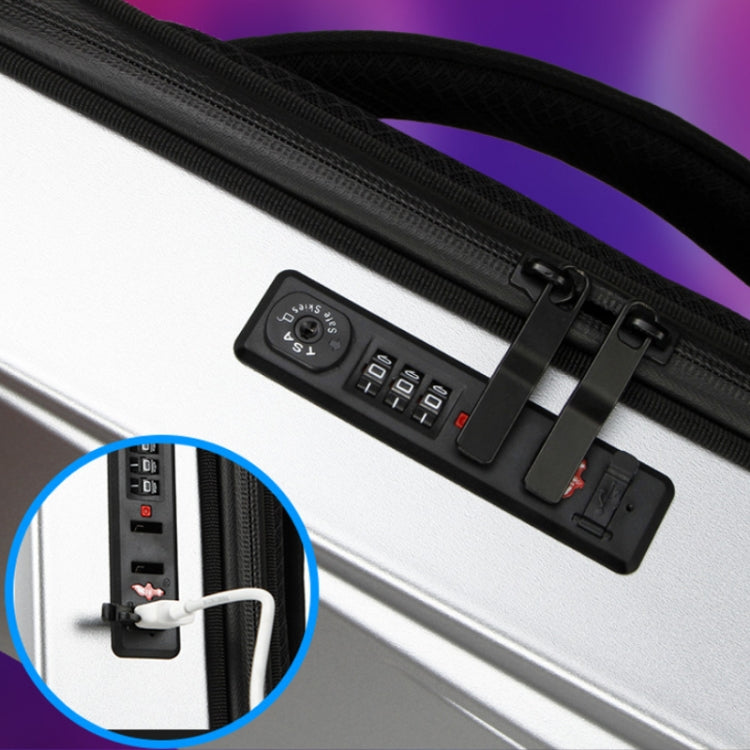 Zaino per computer da gioco per PC da uomo con guscio rigido per 15,6-17,3 pollici, Black, Silver