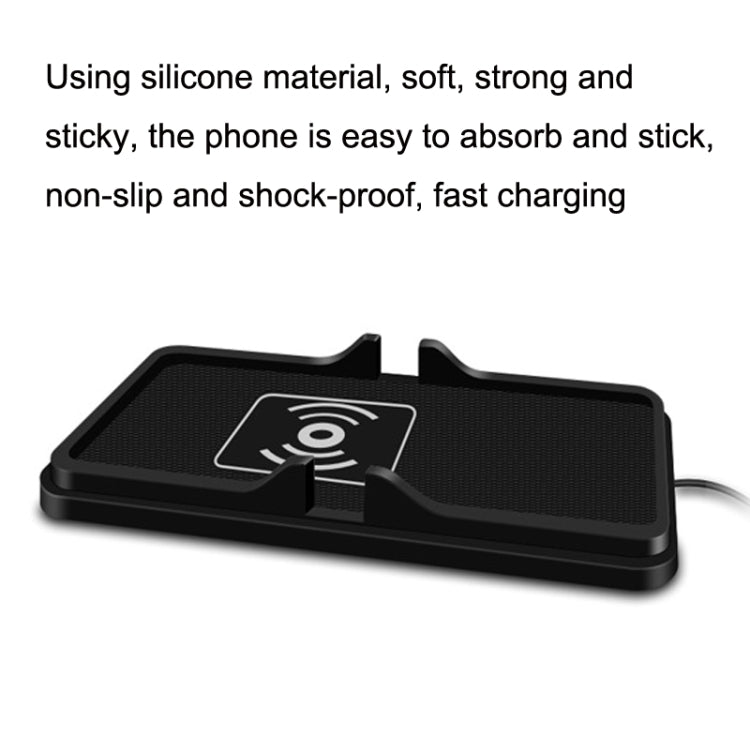 Piattaforma di lancio antiscivolo per caricabatterie wireless per auto multifunzione C6 15W 2 in 1, C6
