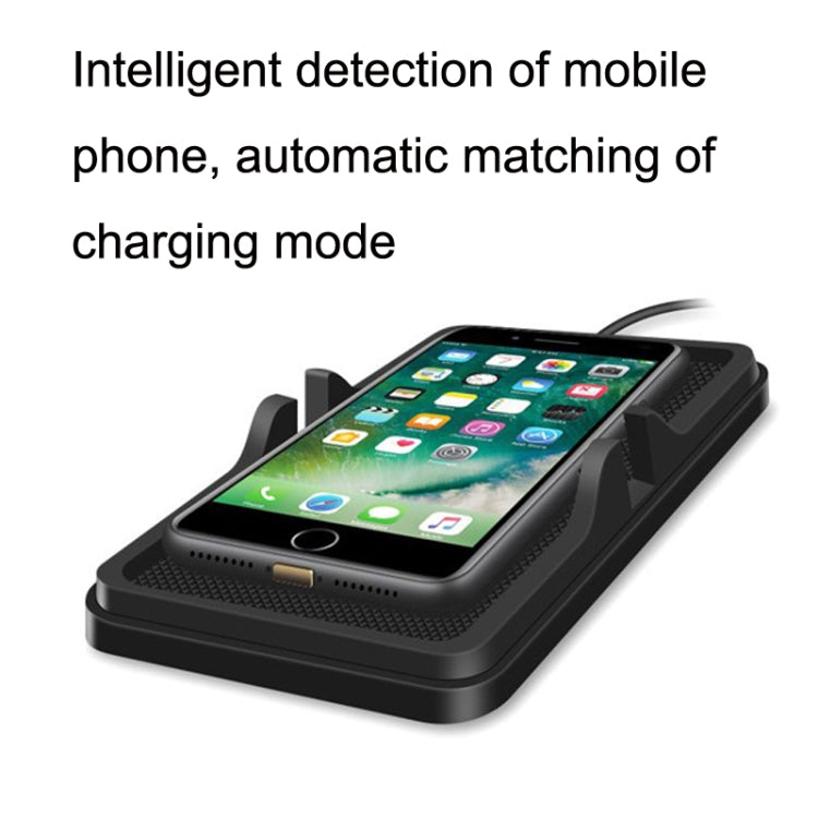 Piattaforma di lancio antiscivolo per caricabatterie wireless per auto multifunzione C6 15W 2 in 1, C6