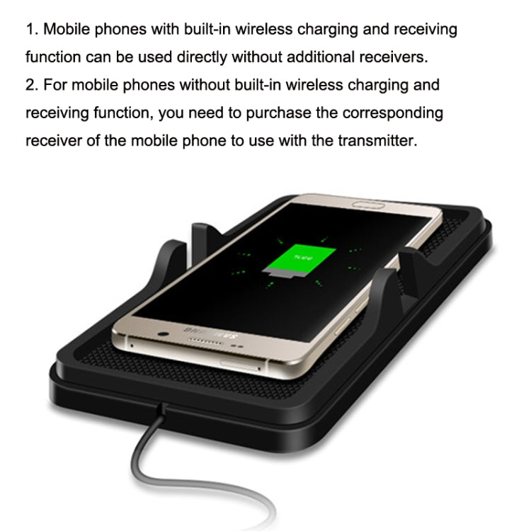 Piattaforma di lancio antiscivolo per caricabatterie wireless per auto multifunzione C6 15W 2 in 1, C6