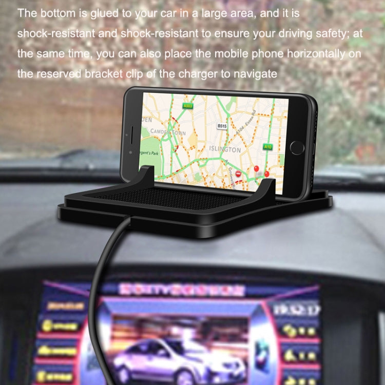 Piattaforma di lancio antiscivolo per caricabatterie wireless per auto multifunzione C6 15W 2 in 1, C6