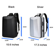 Zaino per computer da gioco con guscio rigido in ABS, 15.6 inches (Black), 15.6 inches (Silver), 17.3 inches (Black), 17.3 inches (Silver)