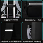 Zaino per computer da gioco con guscio rigido in ABS, 15.6 inches (Black), 15.6 inches (Silver), 17.3 inches (Black), 17.3 inches (Silver)