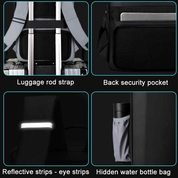 Zaino per computer da gioco con guscio rigido in ABS, 15.6 inches (Black), 15.6 inches (Silver), 17.3 inches (Black), 17.3 inches (Silver)