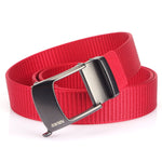 AWMN Cintura sdentata con fibbia automatica da uomo in nylon, lunghezza:, 120cm