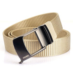 AWMN Cintura sdentata con fibbia automatica da uomo in nylon, lunghezza:, 120cm