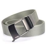 AWMN Cintura sdentata con fibbia automatica da uomo in nylon, lunghezza:, 120cm