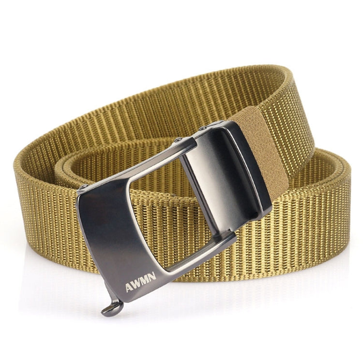 AWMN Cintura sdentata con fibbia automatica da uomo in nylon, lunghezza:, 120cm
