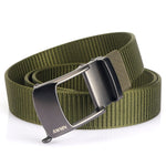 AWMN Cintura sdentata con fibbia automatica da uomo in nylon, lunghezza:, 120cm