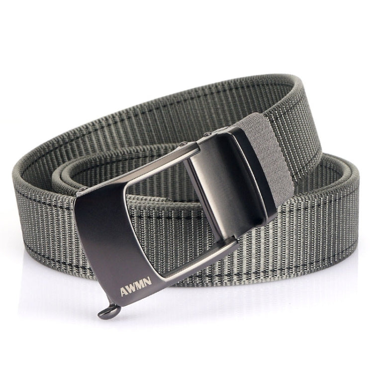 AWMN Cintura sdentata con fibbia automatica da uomo in nylon, lunghezza:, 120cm