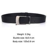 AWMN Cintura sdentata con fibbia automatica da uomo in nylon, lunghezza:, 120cm