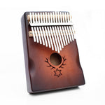 Pianoforte a dita portatile in legno 17 toni 21x15x8 cm