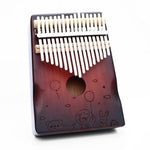 Pianoforte a dita portatile in legno 17 toni 21x15x8 cm
