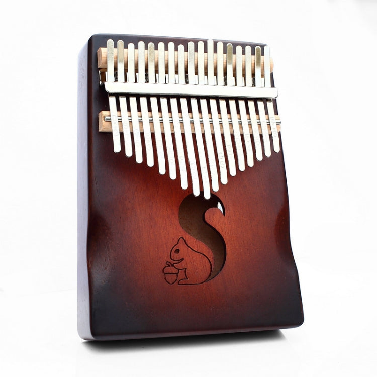 Pianoforte a dita portatile in legno 17 toni 21x15x8 cm