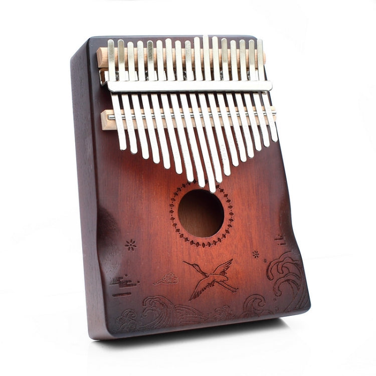 Pianoforte a dita portatile in legno 17 toni 21x15x8 cm