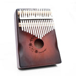 Pianoforte a dita portatile in legno 17 toni 21x15x8 cm