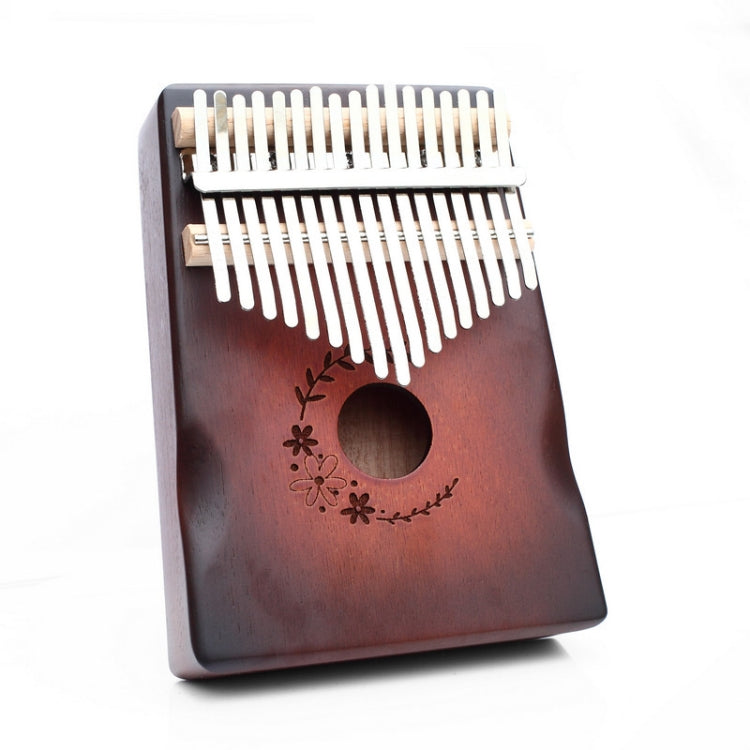 Pianoforte a dita portatile in legno 17 toni 21x15x8 cm