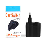 2 PCS Convertitore di alimentazione per auto con presa accendisigari domestica, spina Specifiche:, UK Plug, EU Plug, US Plug