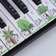 Adesivi per tastiera di pianoforte M52 88/76/61/54/49 tasti, Tree, Giraffe