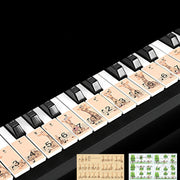 Adesivi per tastiera di pianoforte M52 88/76/61/54/49 tasti, Tree, Giraffe