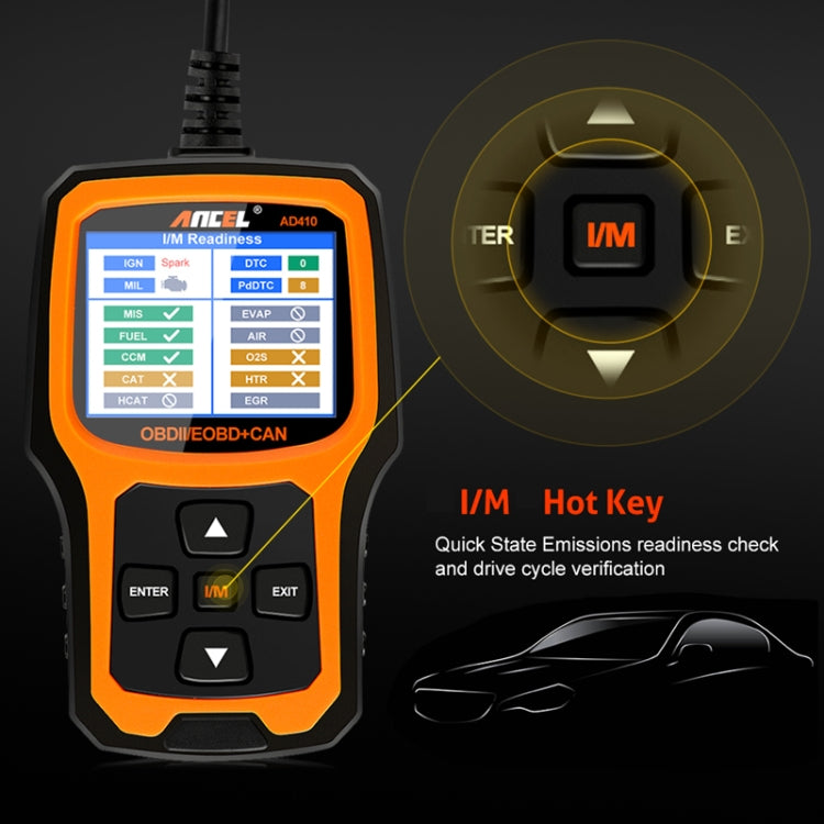 Scanner diagnostico automatico universale per auto ANCEL AD410 OBD2, ANCEL AD410