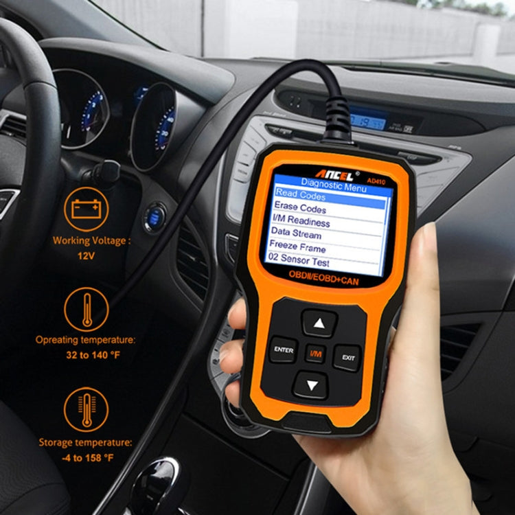 Scanner diagnostico automatico universale per auto ANCEL AD410 OBD2, ANCEL AD410