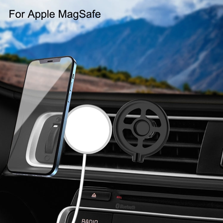 Supporto di rotazione a 360 gradi per auto con stick di ricarica wireless per Apple MagSafe, K74, K76, K77, K78, K710