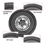 Pneumatico per vuoto tubeless fuoristrada da 2 pezzi da 8,5 pollici con ugello a gas per scooter elettrico Xiaomi M365/Pro/1S, 8.5 Inch Off-Road Tire