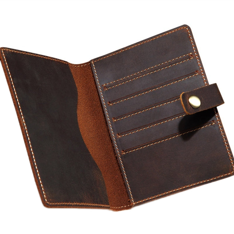Porta passaporto in pelle con slot carte vintage