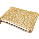 Borsa da spiaggia estiva da donna con pochette in paglia, Beige, Cream, Large Beige With Zipper Bag, Large Cream With Zipper Bag